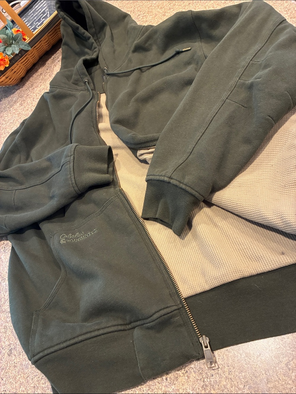 Cabela’s Roughneck Men 2XL Full Zip Sweatshirt Hoodie Jacket M09JK128